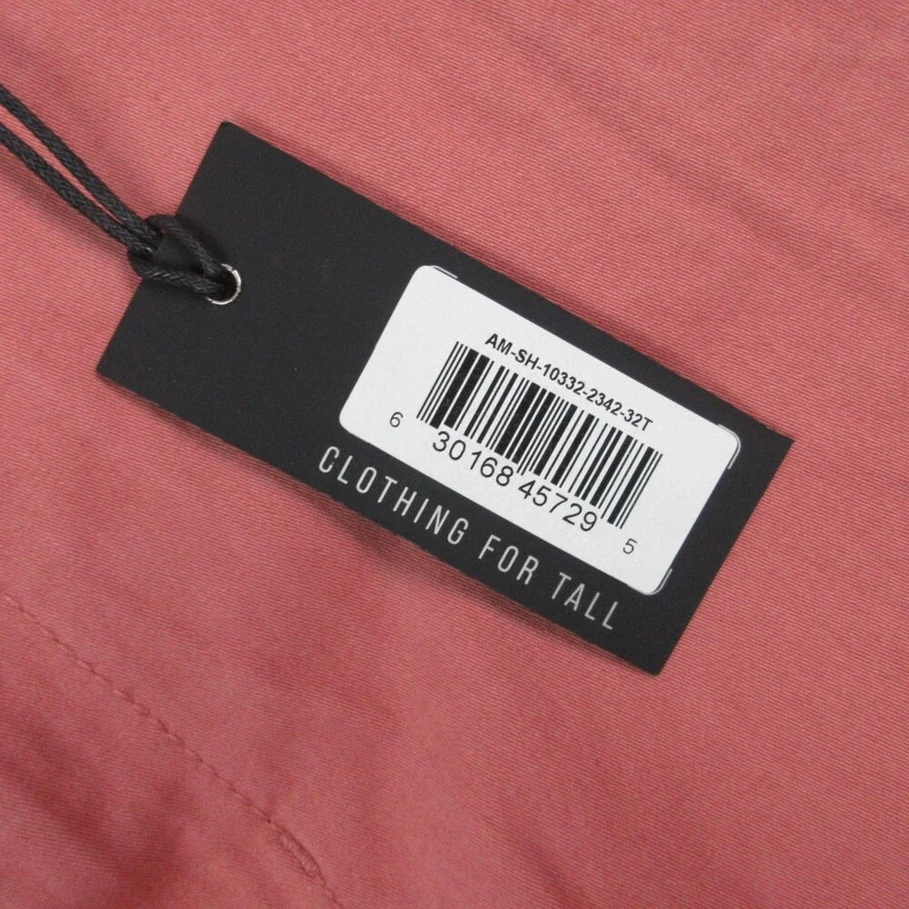American Tall Shorts Mens 32T Pink Chino Flat Front Casual Big & Tall 31x12* NWT